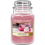 Yankee Candle - Sweet Plum Sake Geurkaars - Large Jar - Tot 150 Branduren - Rood