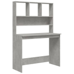 Vidaxl Bureau Met Schappen 102x45x148 Cm Bewerkt Hout Beton - Gris