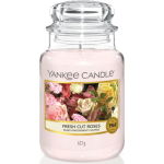 Yankee Candle - Fresh Cut Roses Geurkaars - Large Jar - Tot 150 Branduren - Roze