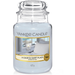 Yankee Candle - A Calm And Quiet Place Geurkaars - Large Jar - Tot 150 Branduren - Grijs