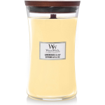 Woodwick - Large Hourglass Geurkaars - Lemongrass & Lily - Tot 130 Branduren - Rood