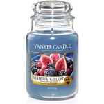 Yankee Candle - Mulberry & Fig Delight Geurkaars - Large Jar - Tot 150 Branduren - Blauw
