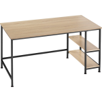 Tectake - Bureau Canton - Bureau Met Bergruimte - Kantoor - Industrieel Licht - 404424 - Bruin