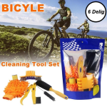 Decopatent 6 Delige Fiets Onderhoud Set - Fiets Schoonmaak Borstels - Ketting