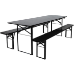 MaximaVida Berlijn 200 cm inklapbare bierset - Zwart