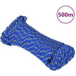 Vidaxl Boottouw 3 Mm 500 M Polypropyleen - Blauw