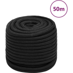 Vidaxl Boottouw 16 Mm 50 M Polypropeen - Zwart