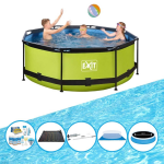 EXIT Toys Exit Zwembad Lime - Frame Pool ø244x76cm - Zwembad Combi Deal - Groen
