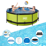 EXIT Toys Exit Zwembad Lime - Frame Pool ø244x76cm - Plus Toebehoren - Groen