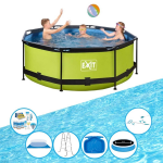 EXIT Toys Exit Zwembad Lime - Frame Pool ø244x76cm - Zwembad Super Set - Groen