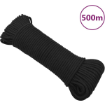 Vidaxl Boottouw 3 Mm 500 M Polypropeen - Zwart