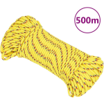 Vidaxl Boottouw 4 Mm 500 M Polypropyleen - Geel