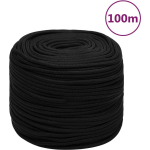 Vidaxl Werktouw 8 Mm 100 M Polyester - Zwart