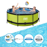 EXIT Toys Exit Zwembad Lime - ø244x76 Cm - Frame Pool - Complete Zwembadset - Groen