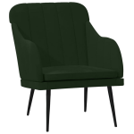 Vidaxl Fauteuil 63x76x80 Cm Fluweel Donker - Groen