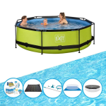 EXIT Toys Exit Zwembad Lime - Frame Pool ø300x76cm - Inclusief Accessoires - Groen