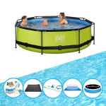 EXIT Toys Exit Zwembad Lime - Frame Pool ø300x76cm - Zwembad Bundel - Groen