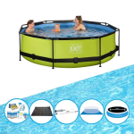 EXIT Toys Exit Zwembad Lime - Frame Pool ø300x76cm - Zwembad Combi Deal - Groen