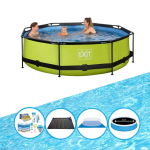 EXIT Toys Exit Zwembad Lime - Frame Pool ø300x76cm - Combi Deal - Groen