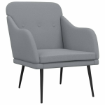 Vidaxl Fauteuil 63x76x80 Cm Stof Licht - Grijs