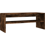 Vidaxl Salontafel 100x40x40 Cm Bewerkt Hout Gerookt Eikenkleurig - Marrón