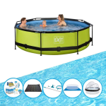 EXIT Toys Exit Zwembad Lime - ø300x76 Cm - Frame Pool - Inclusief Accessoires - Groen
