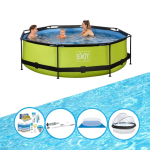 EXIT Toys Exit Zwembad Lime - ø300x76 Cm - Frame Pool - Complete Zwembadset - Groen
