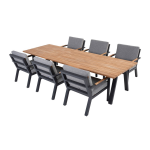 4 Seasons Outdoor 4so Proton/ambassador 280x100 Cm. - Low Dining 7-delige Tuinset - Bruin