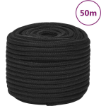 Vidaxl Boottouw 14 Mm 50 M Polypropeen - Zwart