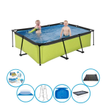 EXIT Toys Exit Zwembad Lime - Frame Pool 220x150x60 Cm - Inclusief Toebehoren - Groen