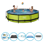 EXIT Toys Exit Zwembad Lime - Frame Pool ø360x76cm - Inclusief Accessoires - Groen