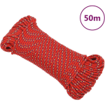 Vidaxl Boottouw 5 Mm 50 M Polypropyleen - Rood