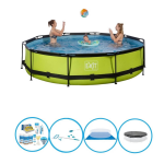 EXIT Toys Exit Zwembad Lime - Frame Pool ø360x76cm - Compleet Zwembadpakket - Groen
