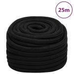 Vidaxl Werktouw 25 Mm 25 M Polyester Zwart