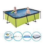 EXIT Toys Exit Zwembad Lime - 220x150x60 Cm - Frame Pool - Complete Zwembadset - Groen