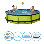 EXIT Toys Exit Zwembad Lime - ø360x76 Cm - Frame Pool - Compleet Zwembadpakket - Groen