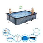 EXIT Toys Exit Zwembad Stone Grey - Frame Pool 300x200x65 Cm - Zwembad Super Set - Grijs