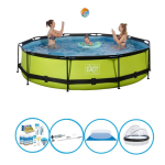 EXIT Toys Exit Zwembad Lime - ø360x76 Cm - Frame Pool - Complete Zwembadset - Groen