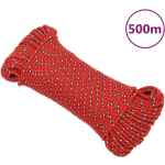 Vidaxl Boottouw 4 Mm 500 M Polypropyleen - Rojo