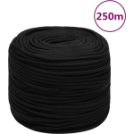 Vidaxl Werktouw 8 Mm 250 M Polyester - Zwart