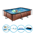 EXIT Toys Exit Zwembad Timber Style - Frame Pool 300x200x65 Cm - Zwembad Deal - Bruin