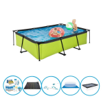 EXIT Toys Exit Zwembad Lime - Frame Pool 300x200x65 Cm - Inclusief Bijbehorende Accessoires - Groen