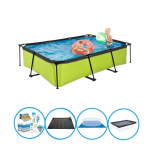 EXIT Toys Exit Zwembad Lime - Frame Pool 300x200x65 Cm - Met Bijbehorende Accessoires - Groen