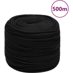 Vidaxl Werktouw 6 Mm 500 M Polyester Zwart