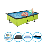 EXIT Toys Exit Zwembad Lime - Frame Pool 300x200x65 Cm - Combi Deal - Groen