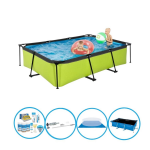 EXIT Toys Exit Zwembad Lime - Frame Pool 300x200x65 Cm - Plus Bijbehorende Accessoires - Groen