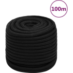 Vidaxl Werktouw 18 Mm 100 M Polyester Zwart