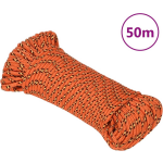 Vidaxl Boottouw 5 Mm 50 M Polypropyleen Oranje