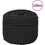 Vidaxl Boottouw 12 Mm 100 M Polypropeen - Zwart