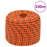 Vidaxl Boottouw 12 Mm 100 M Polypropyleen Oranje